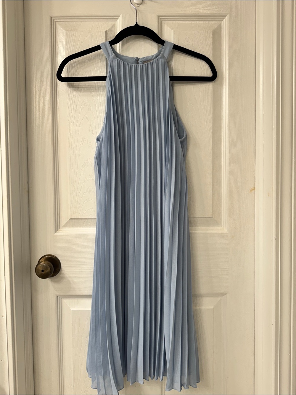 H&M Light Blue Pleated Maxi Dress